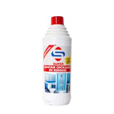 SUPER SANITAIR ONTKALKER EN REINIGER 1 LTR.