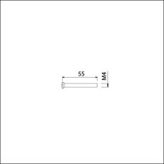 PATENTBOUT M4X55MM STAAL VERNIKKELD