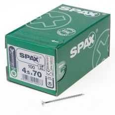 SPAX SPAANPLAATSCHROEF PLATVERZONKEN KOP VERZINKT T-STAR T20 4.5X70MM (PER 100 STUKS)