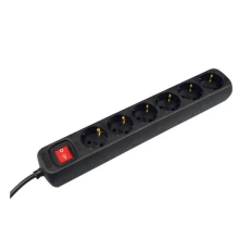 VERDEELDOOS 6V+RA 3X1.5MM² 3M + SCHAKEL ZWART
