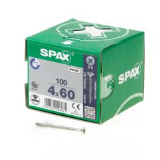 SPAX SPAANPLAATSCHROEF PLATVERZONKEN KOP VERZINKT POZIDRIV 4.0X60MM (PER 100 STUKS)