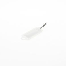 1000TR SLEUTELLABEL MET OPHANGOOG EN S-HAAK KUNSTSTOF TRANSPARANT 8000.003.45TR