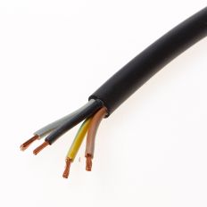 KABEL RUBBER GLAD ZWART 4 X 2.5MM²