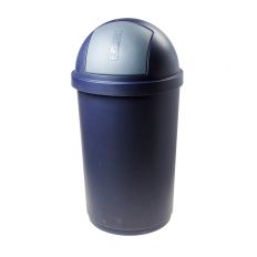 CURVER AFVALBAK ROND ZILVER/ZWART BULLETBIN 50LITER