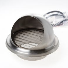 GAVO BOLROOSTER RVS ROND AANSLUITDIAMETER 125MM BUITENMAAT 190 MM