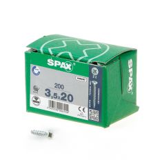 SPAX SPAANPLAATSCHROEF PLATVERZONKEN KOP VERZINKT POZIDRIV 3.5X20MM (PER 200 STUKS)