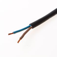 KABEL RUBBER GLAD ZWART 2 X 2.5MM²