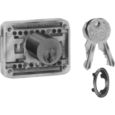OPLEG MEUBELSLOT MESSING MET CILINDER DOORNMAAT 15-40MM VERSCJHILLEND SLUITEND 2828