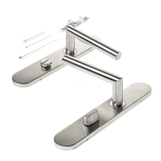 D4E DEURKRUK OP SCHILD 45X245 RVS WC72 L-19MM RECHTS