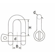 D-SLUITING 8MM RVS 910-08I