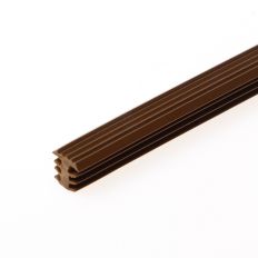 INLEG TRAPSTRIP KUNSTSTOF MET T-PROFIEL BRUIN ANTISLIPPROFIEL 8 X 11MM