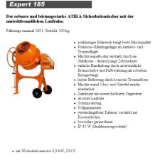 ATIKA BETONMOLEN EXPERT 185 LITER 230V 322351