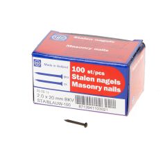 DRAADNAGEL STAAL GEBLAUWD BOMBEKOP 2.0X20 (100)