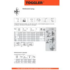 TOGGLER HOLLEWANDPLUG 16-19MM TC