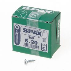 SPAX SPAANPLAATSCHROEF PLATVERZONKEN KOP VERZINKT POZIDRIV 5.0X20MM (PER 200 STUKS) SPAX SPAANPLAATSCHROEF PLATVERZONKEN KOP VERZINKT POZIDRIV 5.0X20MM (PER 200 STUKS)