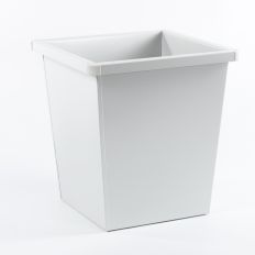 VEPABINS PAPIERBAK STAAL GRIJS 21 LITER
