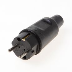 STEKKER ZWART RUBBER 220V