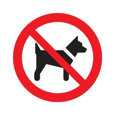 STICKER VERBODEN VOOR HONDEN 200 MM ROND