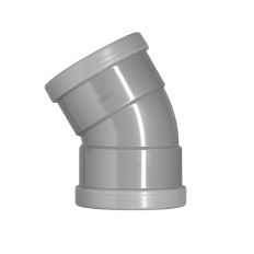 RIOOLBOCHT PVC BOCHT 30 GRADEN MANCHET MOF / MOF 125MM