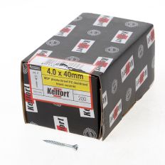 MDF PLAATSCHROEF PLATVERZONKEN KOP POZIDRIV VERZINKT DEELDRAAD 4.0 X 40MM