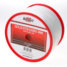 KOORD WIT GEVLOCHTEN 3MM