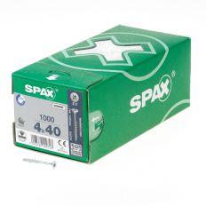 SPAX SPAANPLAATSCHROEF PLATVERZONKEN KOP 4.0X40MM VERZINKT POZIDRIV DEELDRAAD (PER 1000 STUKS)
