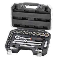 FIXMAN PROFESSIONELE 25 DELIGE DOPPENSET 1/2 " IN TRENDY KOFFER B4025