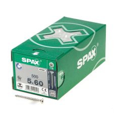 SPAX SPAANPLAATSCHROEF PLATVERZONKEN KOP VERZINKT T-STAR T20 5.0X60MM (PER 500 STUKS)
