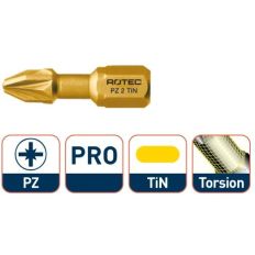 PRO INSERT SCHROEFBIT PZ 2 L=25MM C 6,3 TORSION TIN