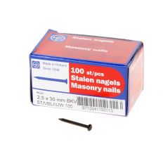 DRAADNAGEL STAAL GEBLAUWD BOMBEKOP 2.5X30 (100)