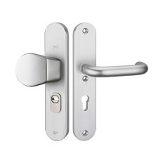 VEILIGHEIDSGARNITUUR, D4E, ALUM., AFGEROND DUWER/KRUK, MET KERNTREKBEVEILIGING, PC55, DEURDIKTE 40-54MM VEILIGHEIDSGARNITUUR, D4E, ALUM., AFGEROND DUWER/KRUK, MET KERNTREKBEVEILIGING, PC55, DEURDIKTE 40-54MM