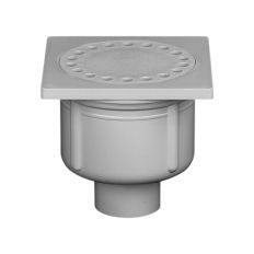 PVC VLOERPUT AFVOER 10X10 ABS OU40