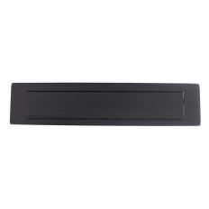 INTERSTEEL BRIEVENBUS MET KLEP/REGENRAND RVS/MAT ZWART