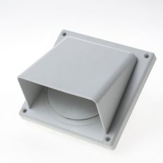 GEVELKLEP KUNSTSTOF MET KAP/KLEP GRIJS DIAMETER 100-125MM