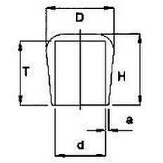 OMSTEEKDOP ROND 30-32MM PVC ZWART