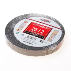 AFDICHTINGSBAND ZWART OP ROL VAN 12.5 METER, AFMETING 20MM, VOOR VOEGBREEDTE 2MM