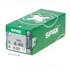 SPAX SPAANPLAATSCHROEF PLATVERZONKEN KOP VERZINKT POZIDRIV 4.0X40MM (PER 1000 STUKS)