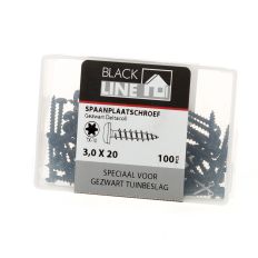 BLACKLINE SPAANPLAATSCHROEF HCP ZWART CK TX-10 3.0X20 (100)