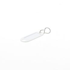 1000WI SLEUTELLABEL MET OPHANGOOG EN S-HAAK KUNSTSTOF WIT 8000.003.45WI