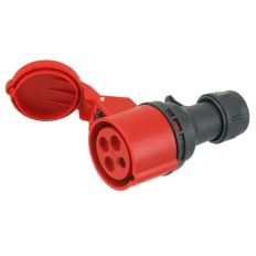 CEE CONTRA STEKKER 16A 4-POLIG ROOD
