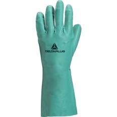 POEDERVRIJE WATERDICHTE HANDSCHOEN NIET-ONDERSTEUND - NITRIL PATRONEN - LENGTE : 330 MM - 9/10