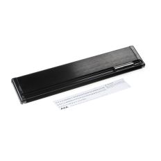BRIEFPLAAT AXA, MET NAAMPLAAT EN VEERMECHANISME, KLEUR ZWART, AFMETING 350X74MM