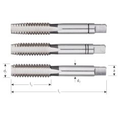 HSS HANDTAPPENSET, 3-DLG., DIN 352, BSW 1/4"-20