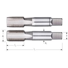 HSS HANDTAPPENSET, 2-DLG., DIN 5157, BSP (G) 1/8"-28