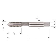 HSS-E MACHINETAP, KORT, DOORLOPEND, ISO 529, M6
