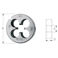 HSS RONDE SNIJPLAAT DIN 223 METRISCH M 2