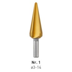 HSS KONISCHE PLAATBOREN SPLITPOINT.NR1 3,0-14,0 TIN