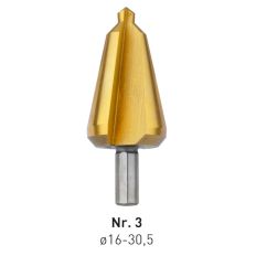 HSS KONISCHE PLAATBOREN SPLITPOINT.NR3 16,0-30,5 TIN