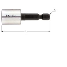 MAGNETISCHE DOPSLEUTEL E 6,3 X 50MM 1/4"