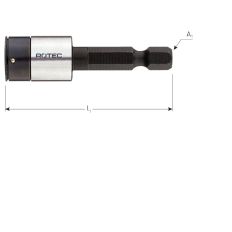 NIET-MAGNETISCHE DOPSLEUTEL E 6,3 X 50MM 5,5MM